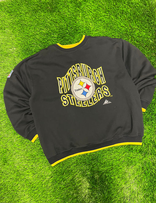 90s Pittsburgh Steelers Embroidered Crewneck (XL)