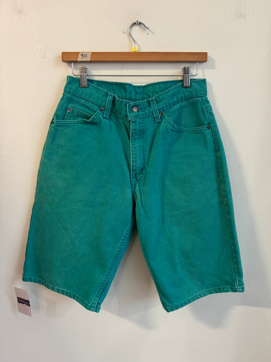 90s Levi's 560 Teal Shorts (28)