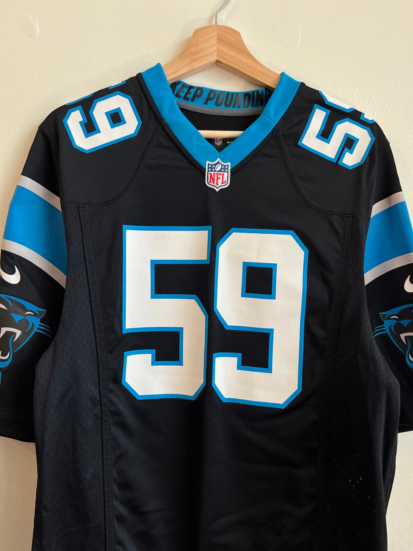 2010s Carolina Panthers Luke Kuechly Home Nike Jersey (S)