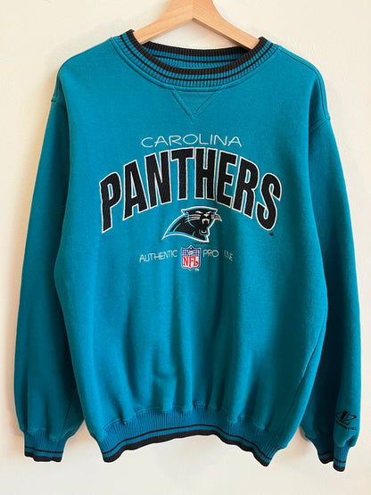 1995 Carolina Panthers Logo Athletic Faded Blue Crewneck (L)