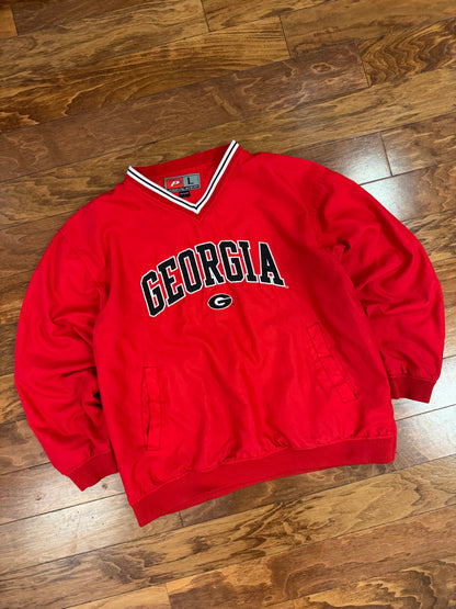 00s Georgia Bulldogs Embroidered Pro Player Windbreaker (XL)