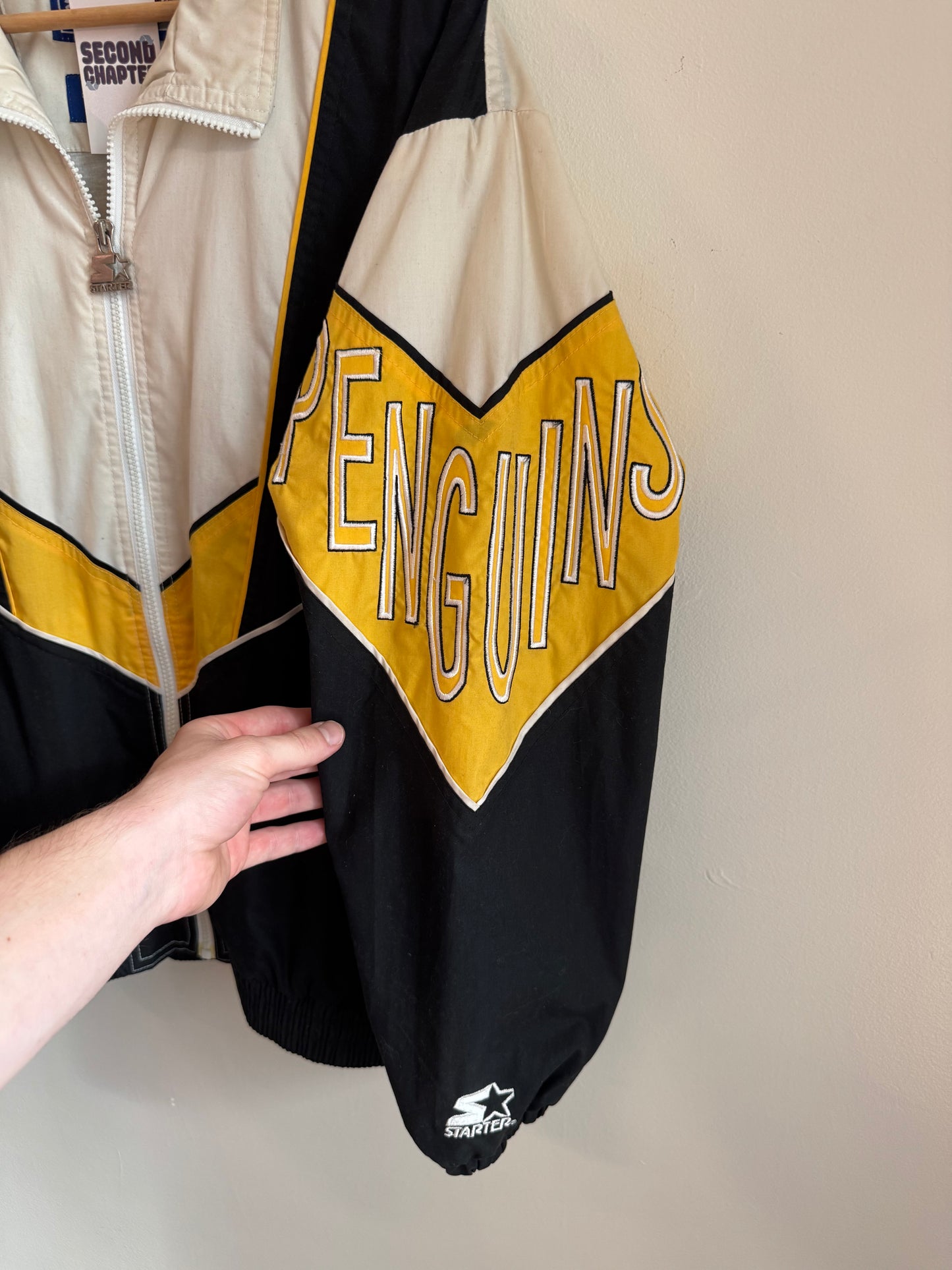 90s Pittsburgh Penguins Starter Embroidered Windbreaker (M)