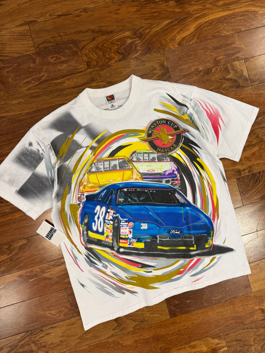 1997 Nascar Winston "Cup Nothing But Racing" AOP Tee (XL)