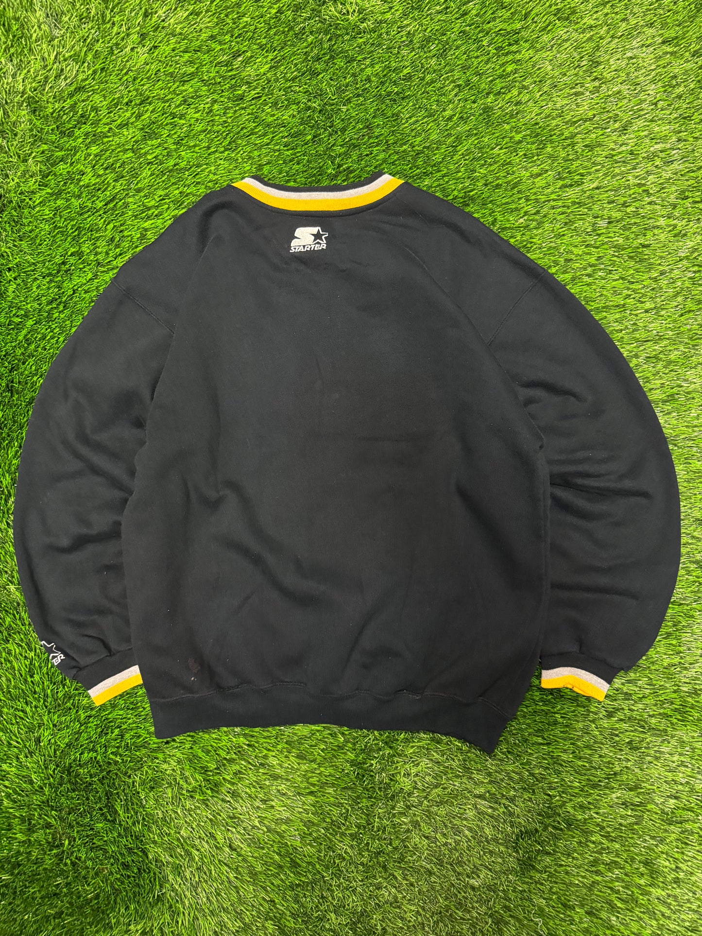 90s Pittsburgh Penguins Embroidered Starter NHL Crewneck (M)
