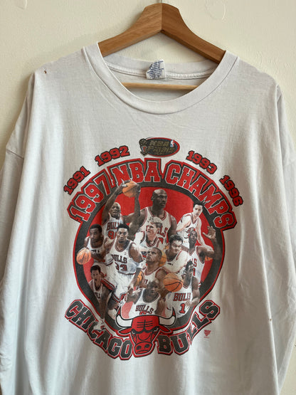 1996 Chicago Bulls Starter White Tee (XXL)