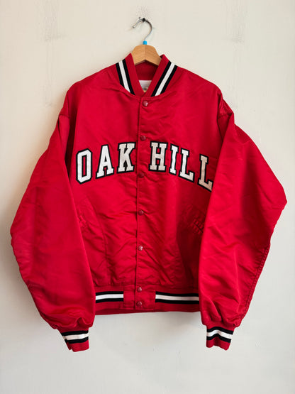 80s Oak Hill Academy Vintage Satin Jacket (L)