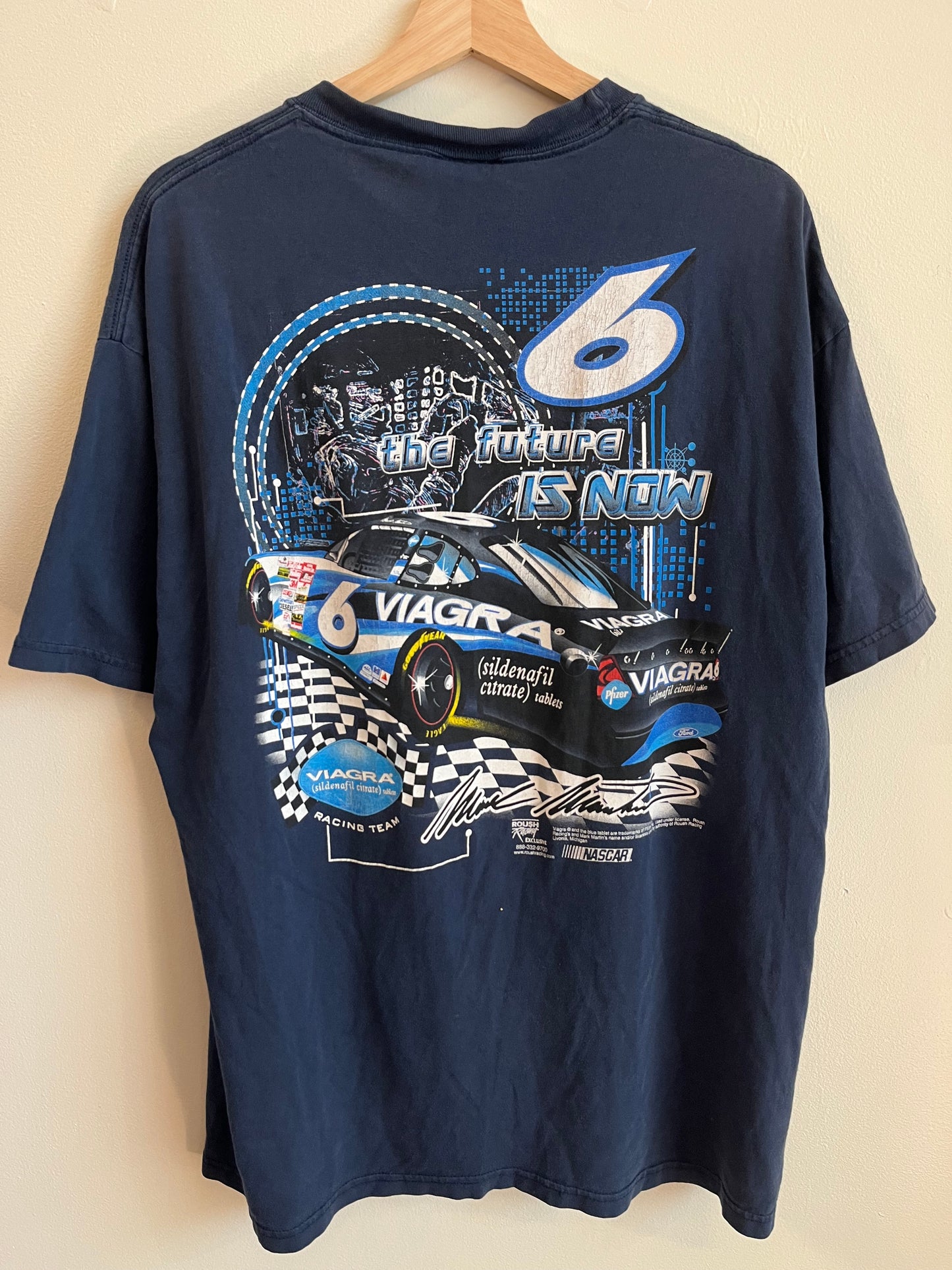 00s Mark Martin Viagra Graphic Nascar Tee (XL)