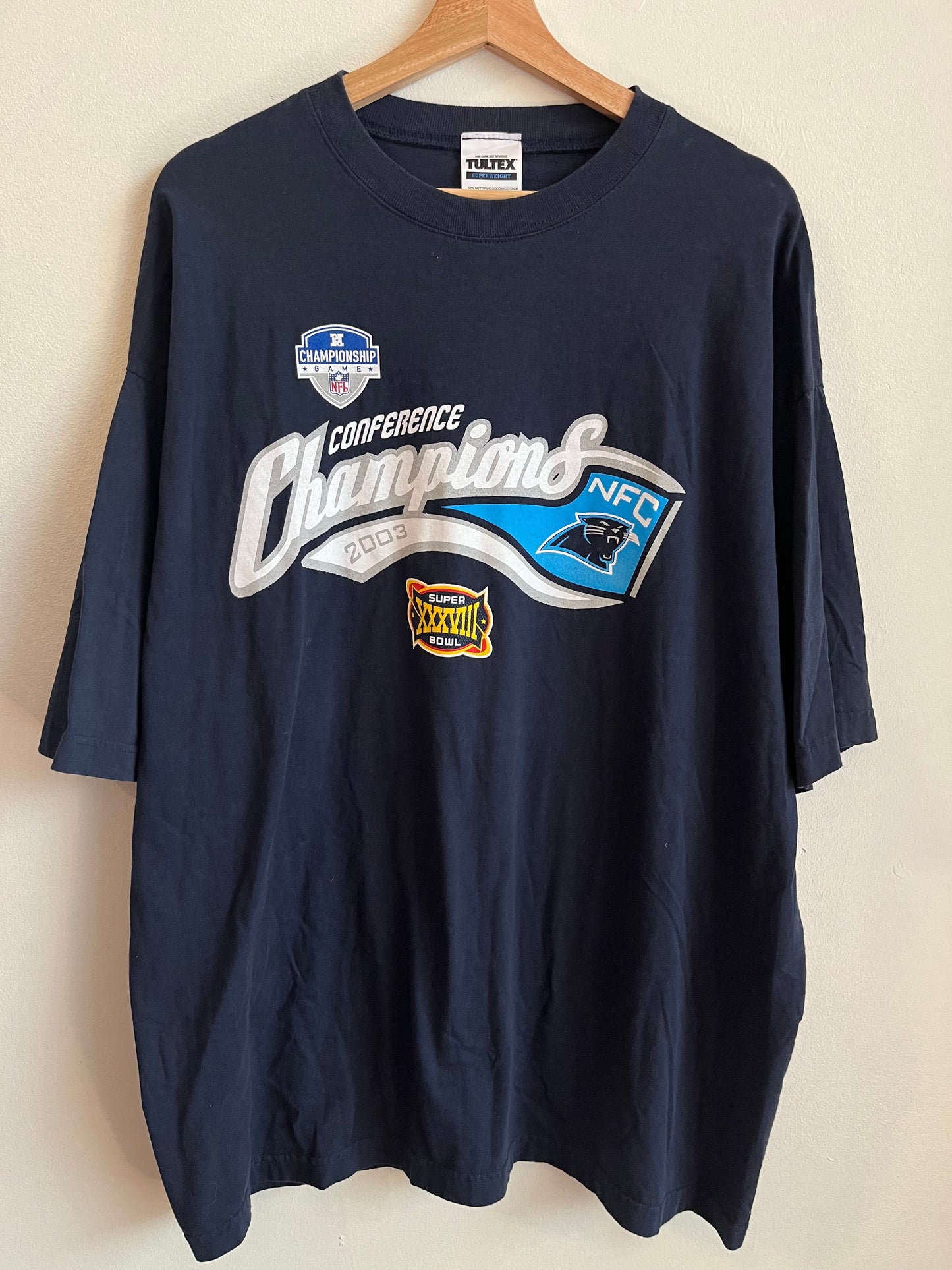 2003 Carolina Panthers Conference Champions Navy Tee (XXL)