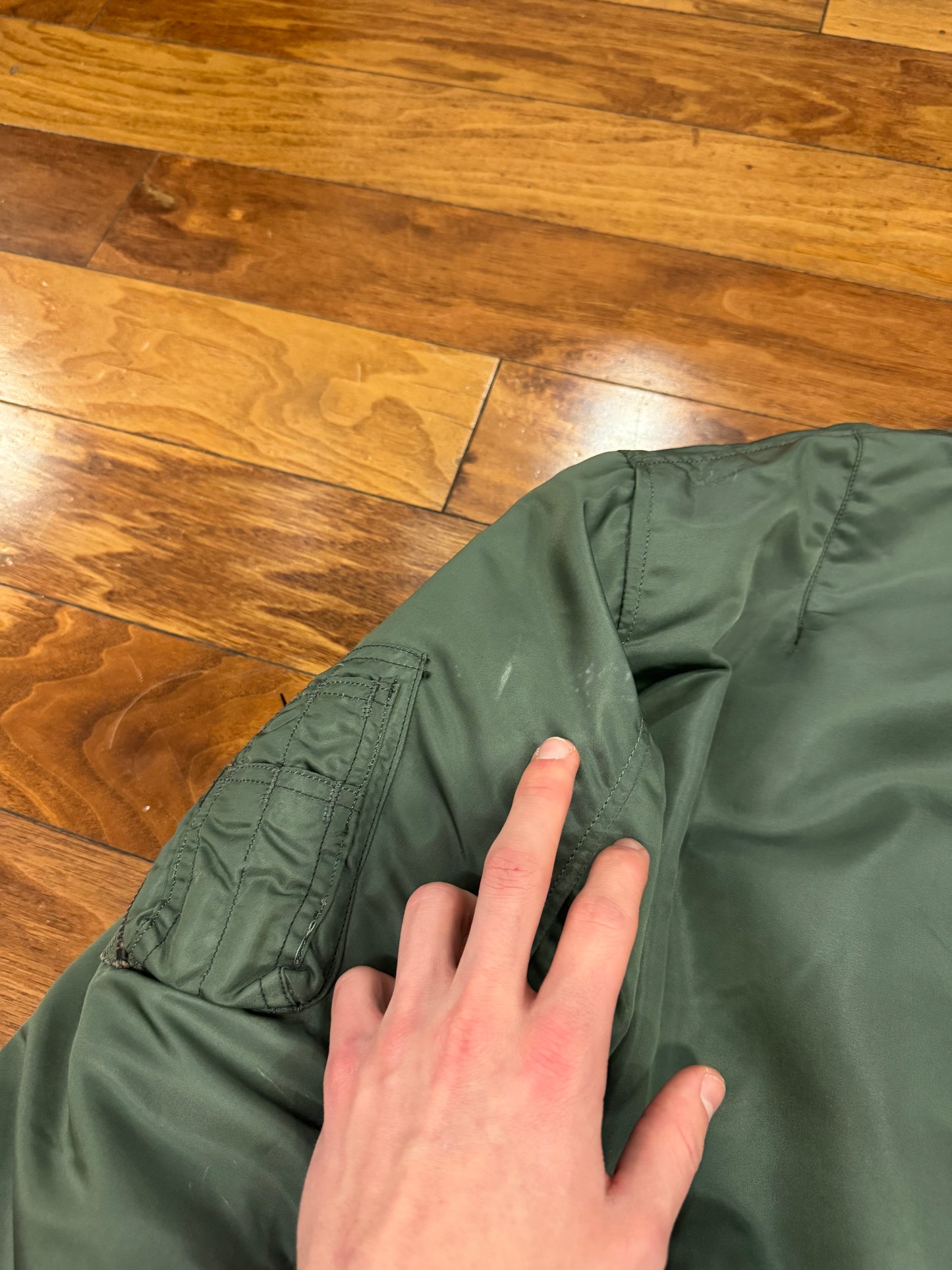 80s Flyer's MA1 Bomber Green Jacket (M)