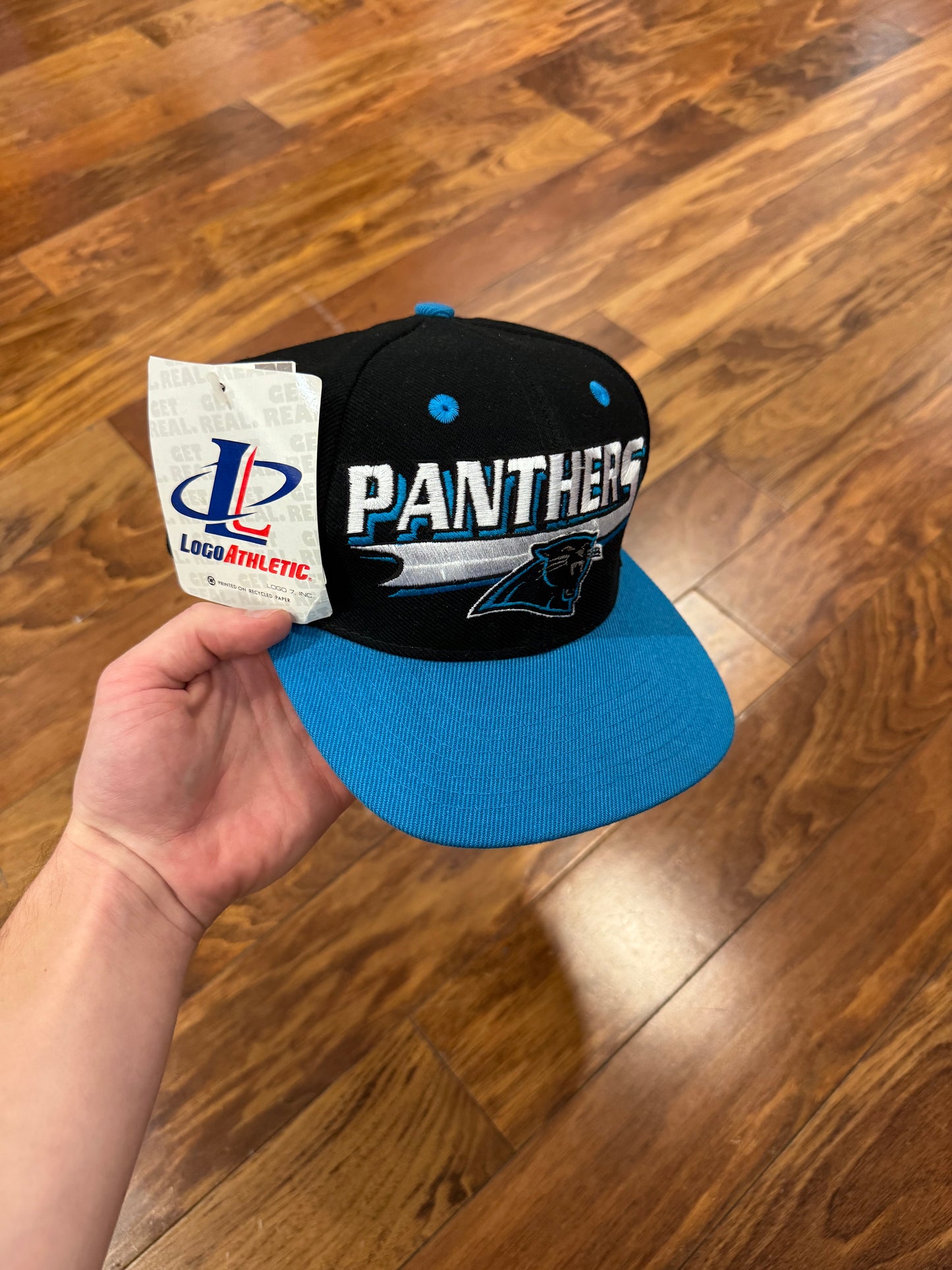 90s Carolina Panthers Logo Athletic Deadstock Vintage Sideline Hat (OS)
