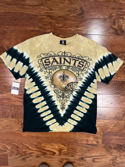 00s New Orleans Saints Tie Dye NFL Tee (L)
