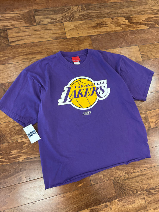 00s Los Angeles Lakers Reebok Cropped Tee (XL)