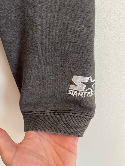 90s Oakland Raiders Starter Faded Spell Out NFL Crewneck (L)