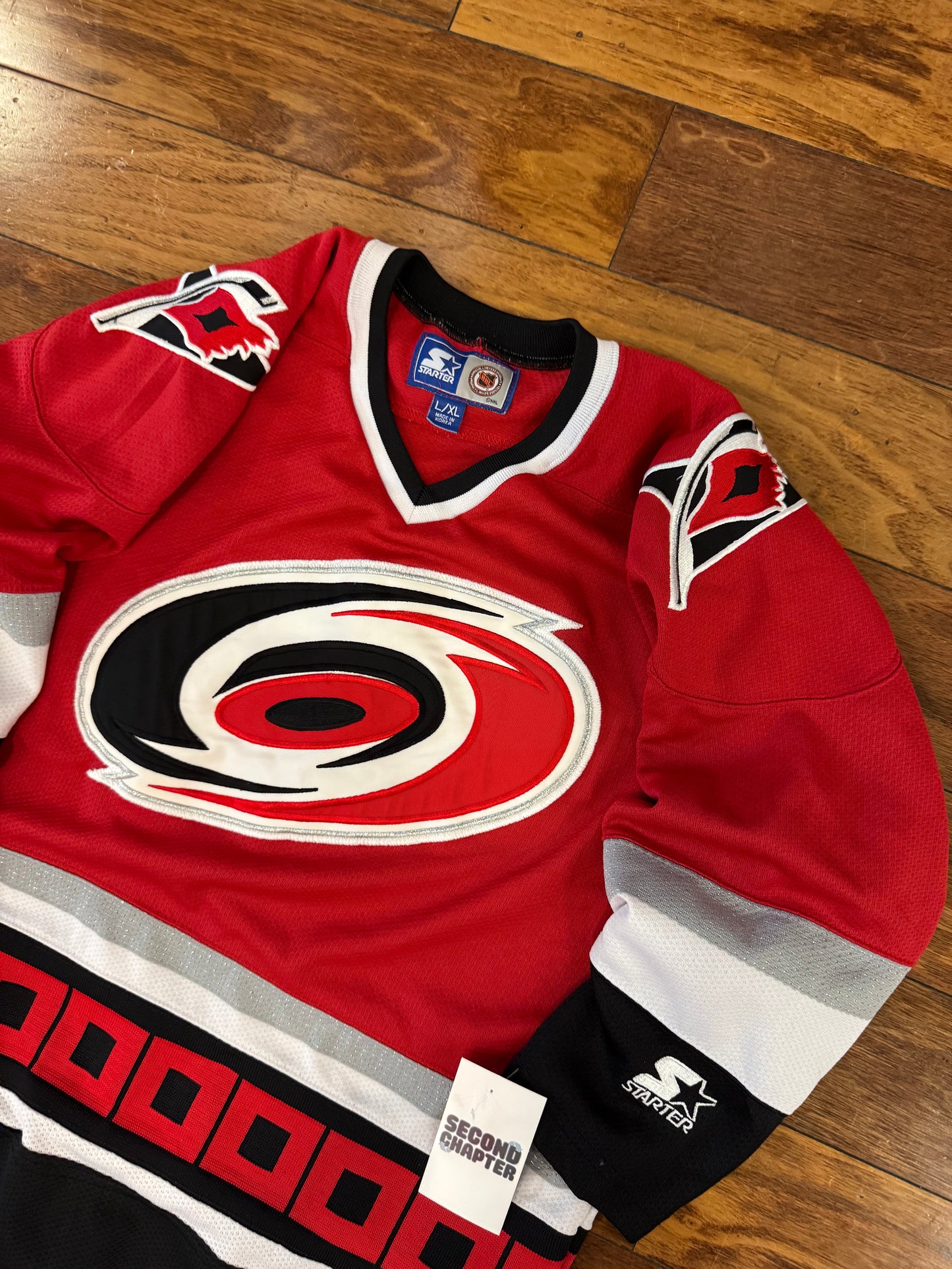 00s Carolina Hurricanes Starter Hockey Jersey (Youth XL)