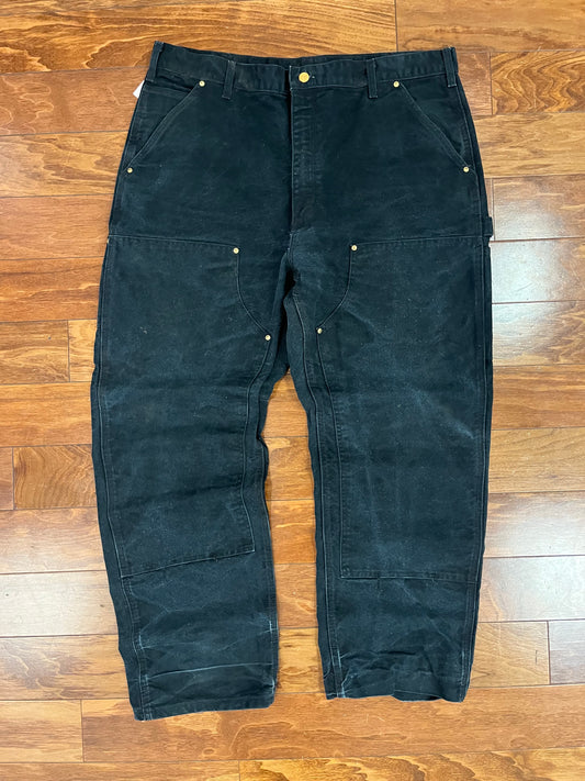 2005 Carhartt Black Double Knee Pants (40 x 30)