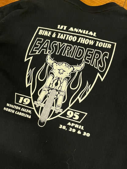 1995 Easy Riders Poker Run Vintage Shurte Graphics Tee (XL)