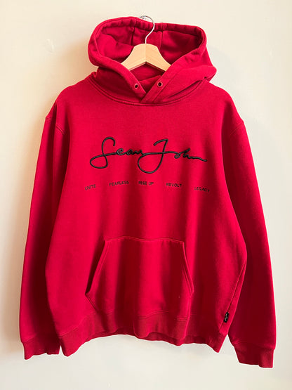 00s Sean John Red Embroidered Hoodie (XL)