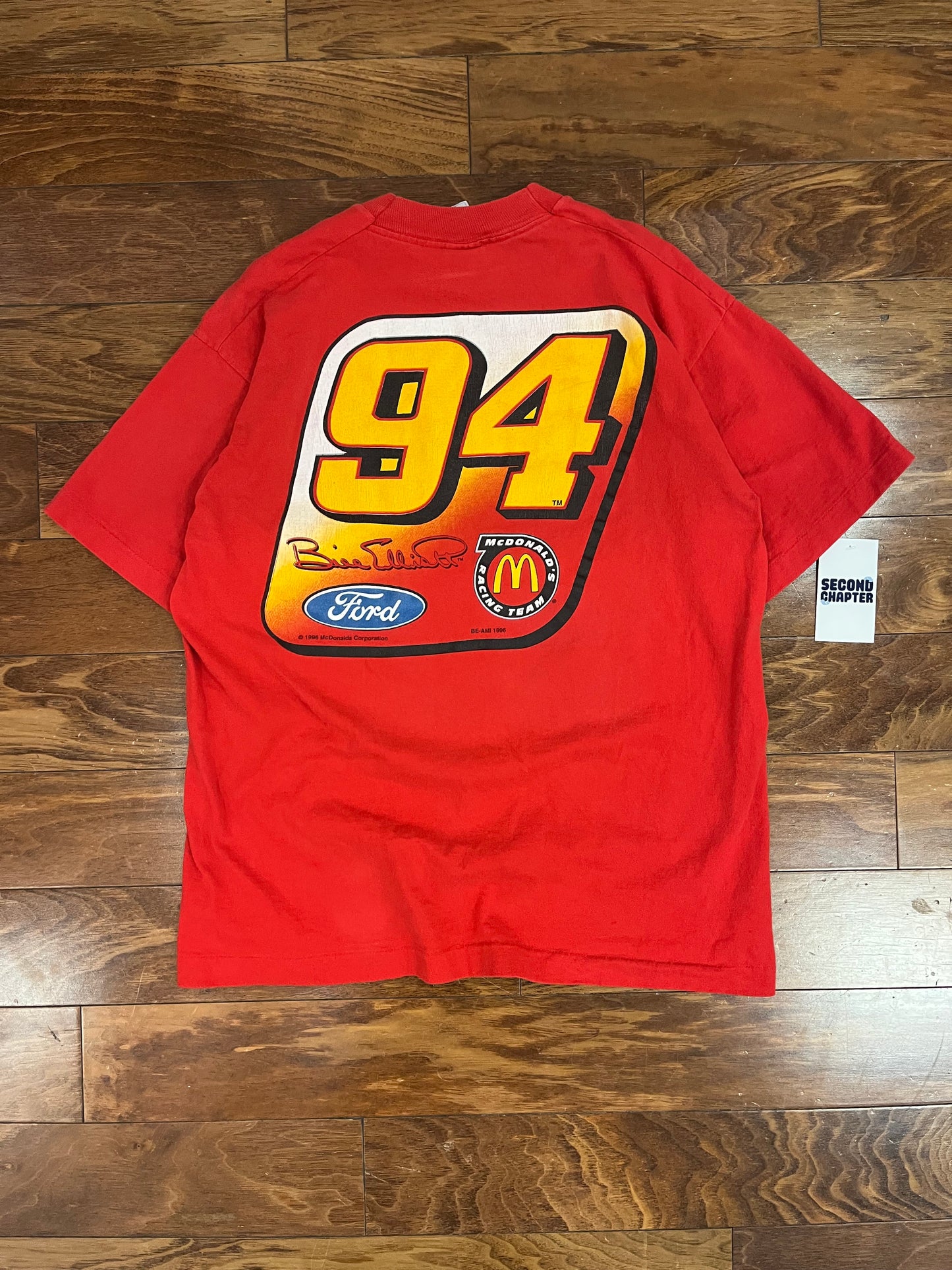 1996 Bill Elliot Nascar Front/Back Graphic Tee (L)