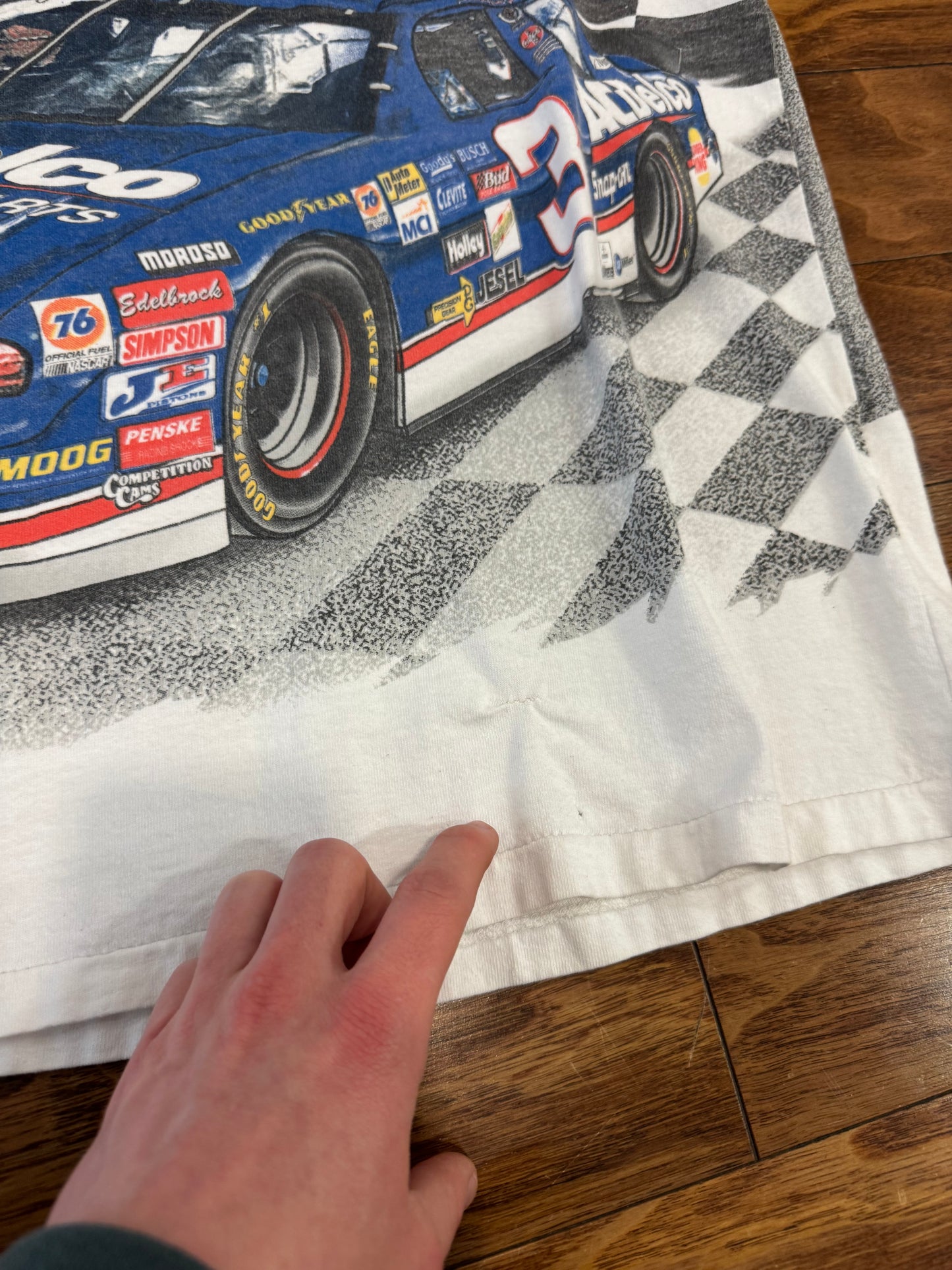 1998 Nascar Dale Earnhardt Jr Portrait of a Champion AOP Tee (XL)