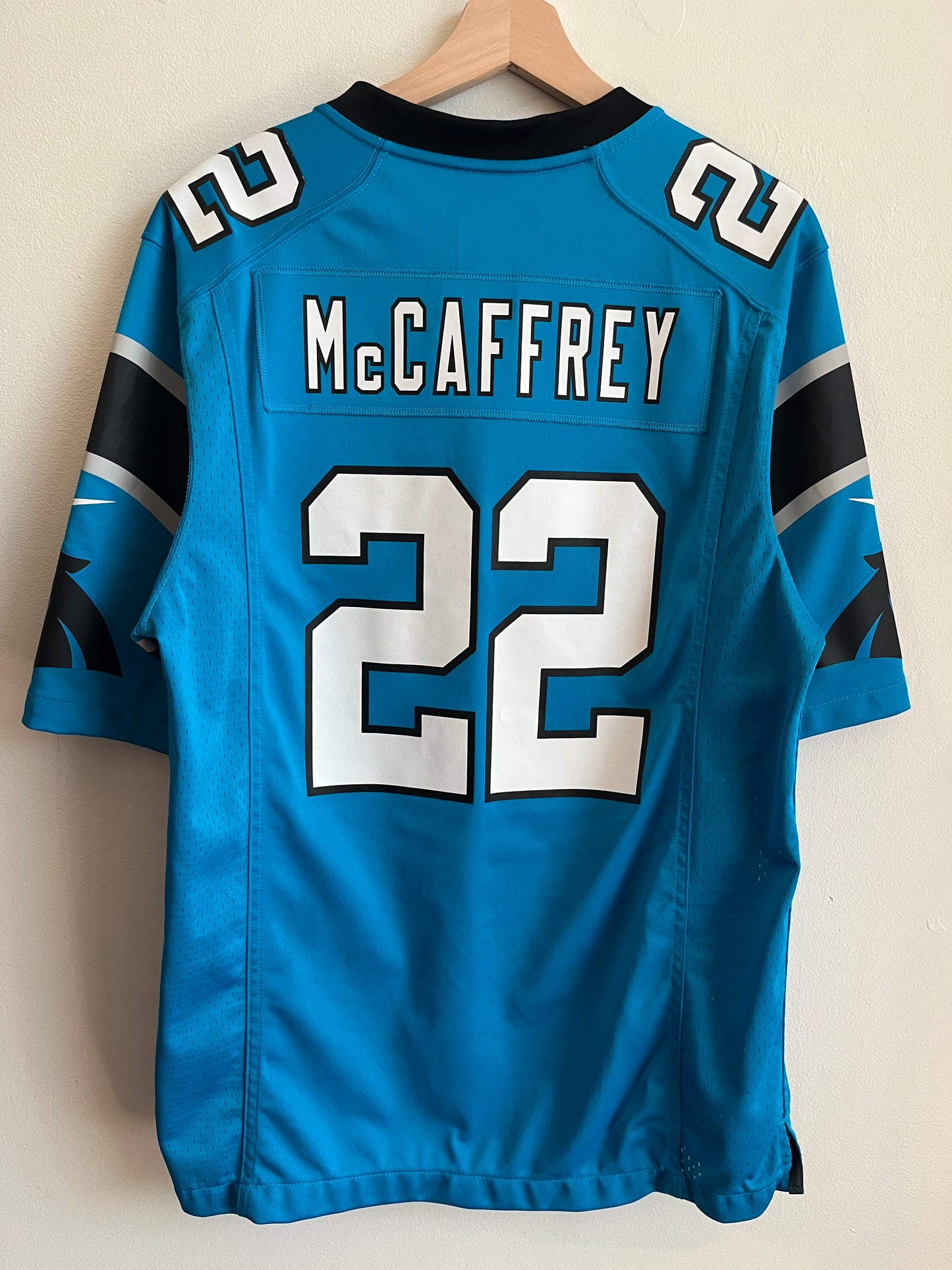 2021 Carolina Panthers Christian McCaffery Blue Nike Jersey (M)