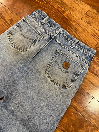 00s Carhartt Flannel Lined Jeans (34 x 32)