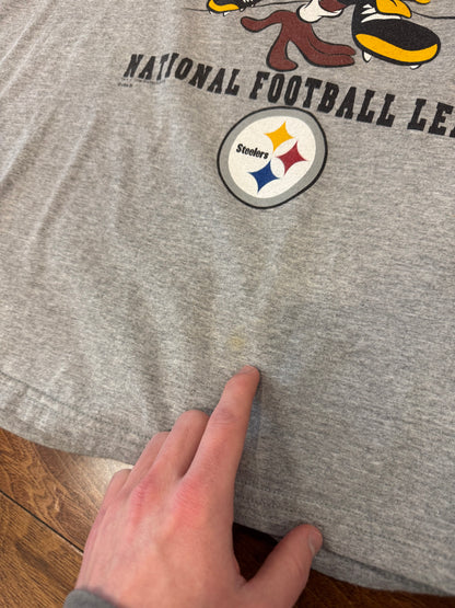 1998 Pittsburgh Steelers Vintage NFL Taz Looney Tunes CSA Tee (XL)