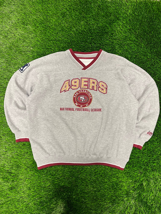 90s San Francisco 49ers Embroidered Crewneck (XL)