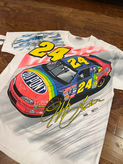 1997 Jeff Gordon Vintage Nascar Rainbow AOP Tee (XL)