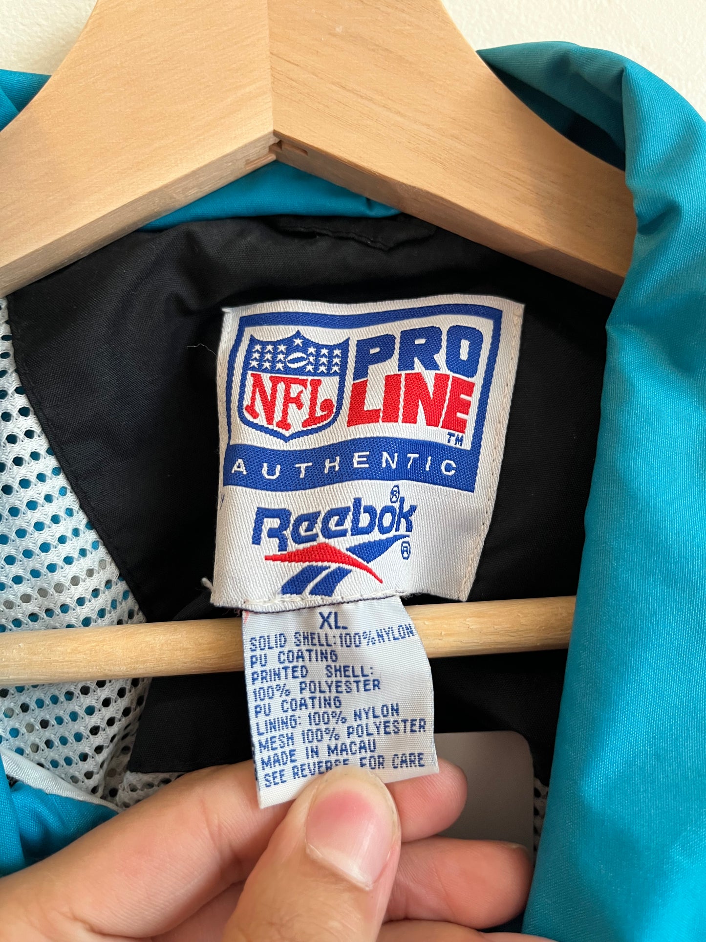 90s Carolina Panthers Pro Line Reebok AOP Rare Windbreaker (XL)