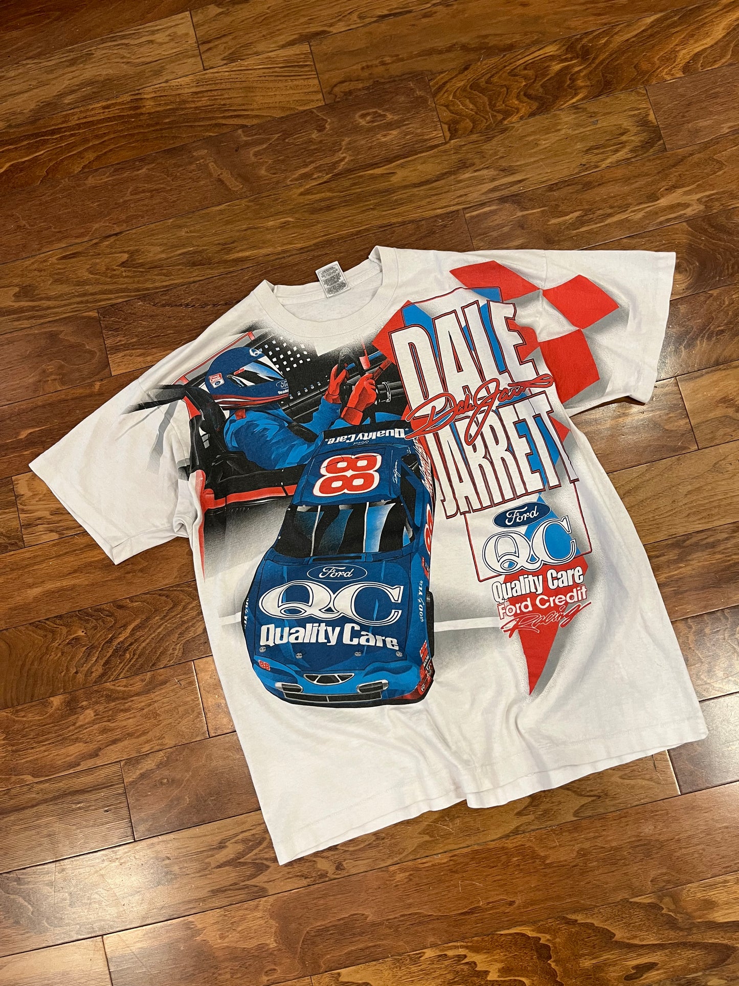 90s Nascar Dale Jarrett QC AOP Tee (XXL)