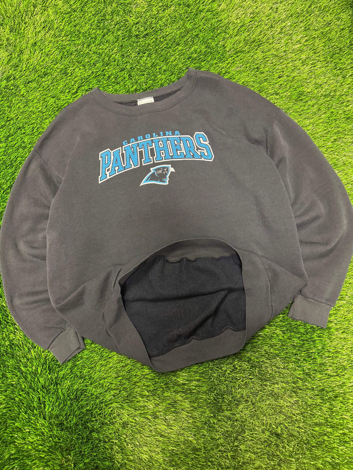 2002 Carolina Panthers Faded Vintage Crewneck (XL)