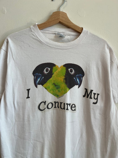 1998 I Love My Conure Bird Nature Tee (L)