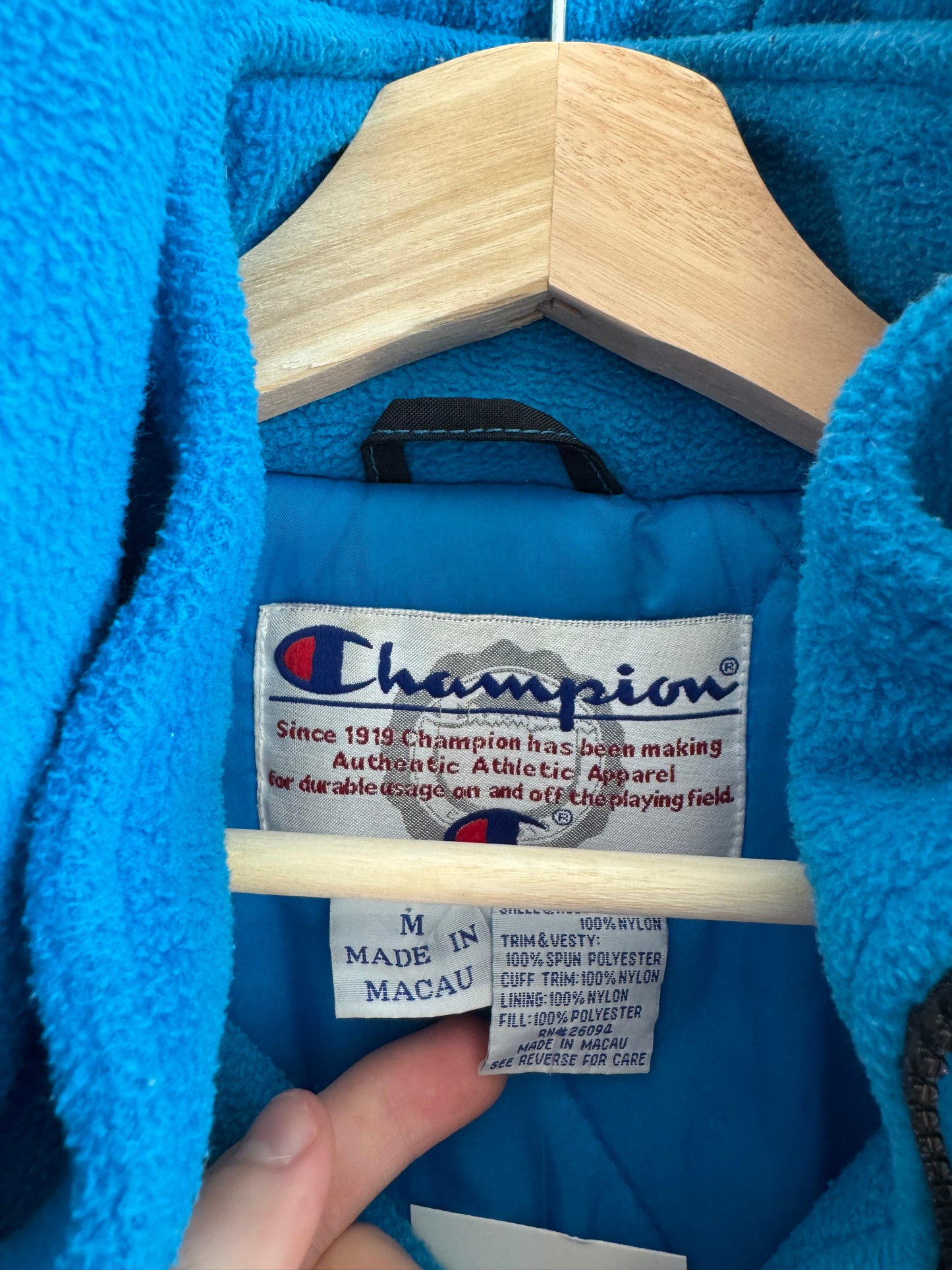 90s Carolina Panthers Chore Embroidered Puffer Jacket (M)