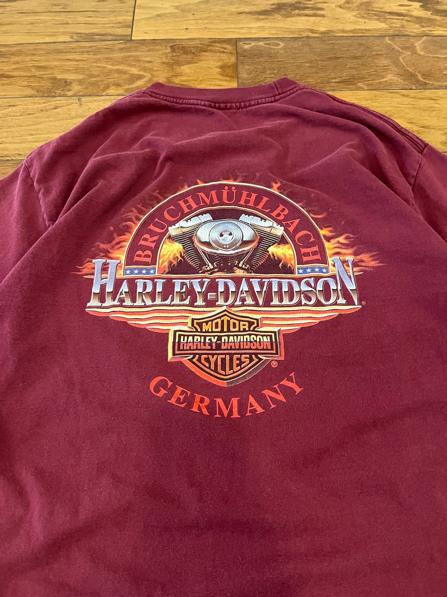2000 Harley Davidson Vintage Germany Burgundy Tee (L)