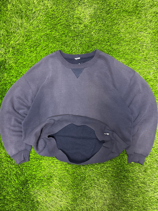 90s Russell Athletics Faded Navy Blank Crewneck (XXL)