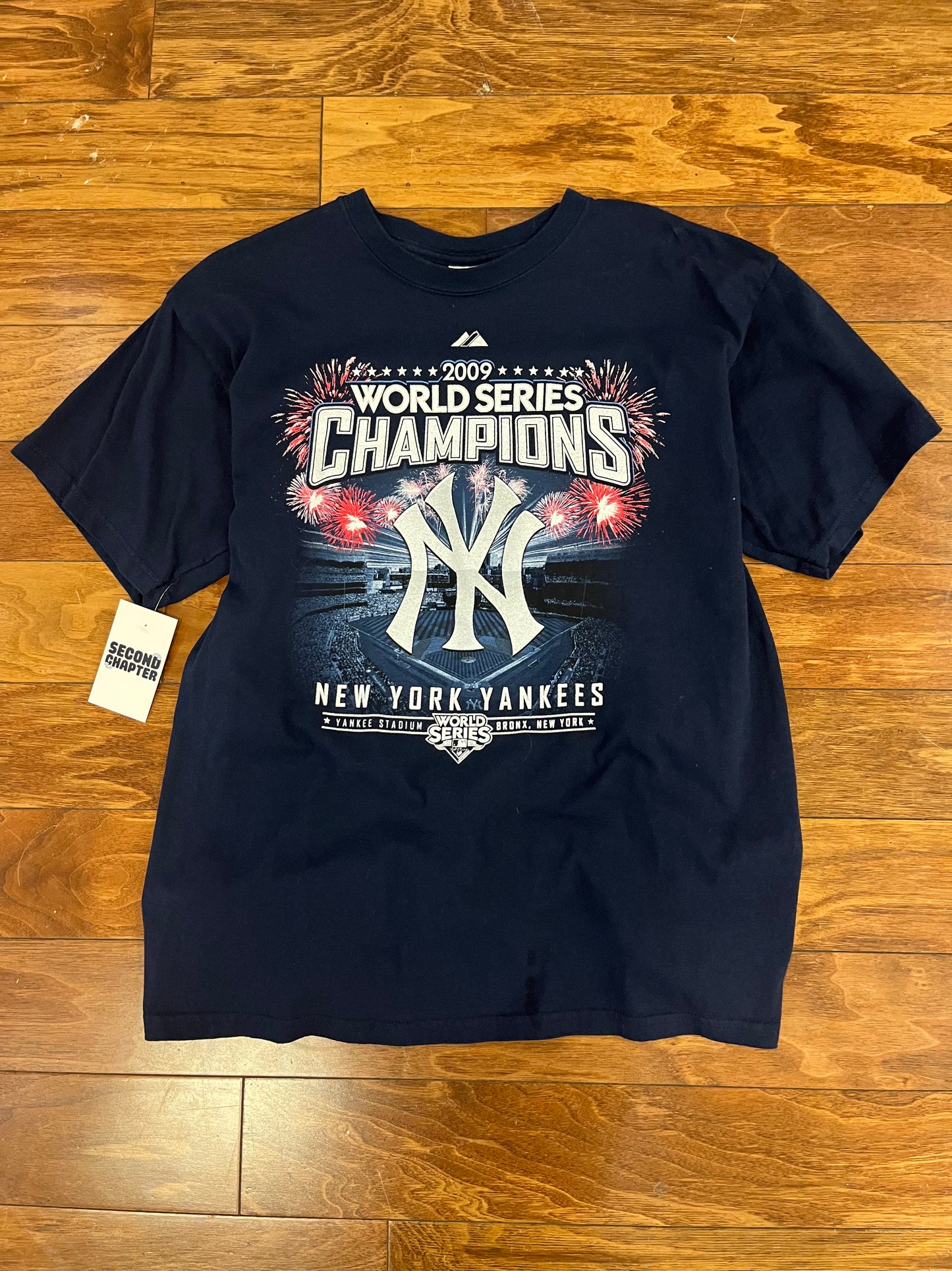 2009 New York Yankees World Series Navy Tee (L)