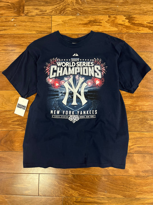 2009 New York Yankees World Series Navy Tee (L)