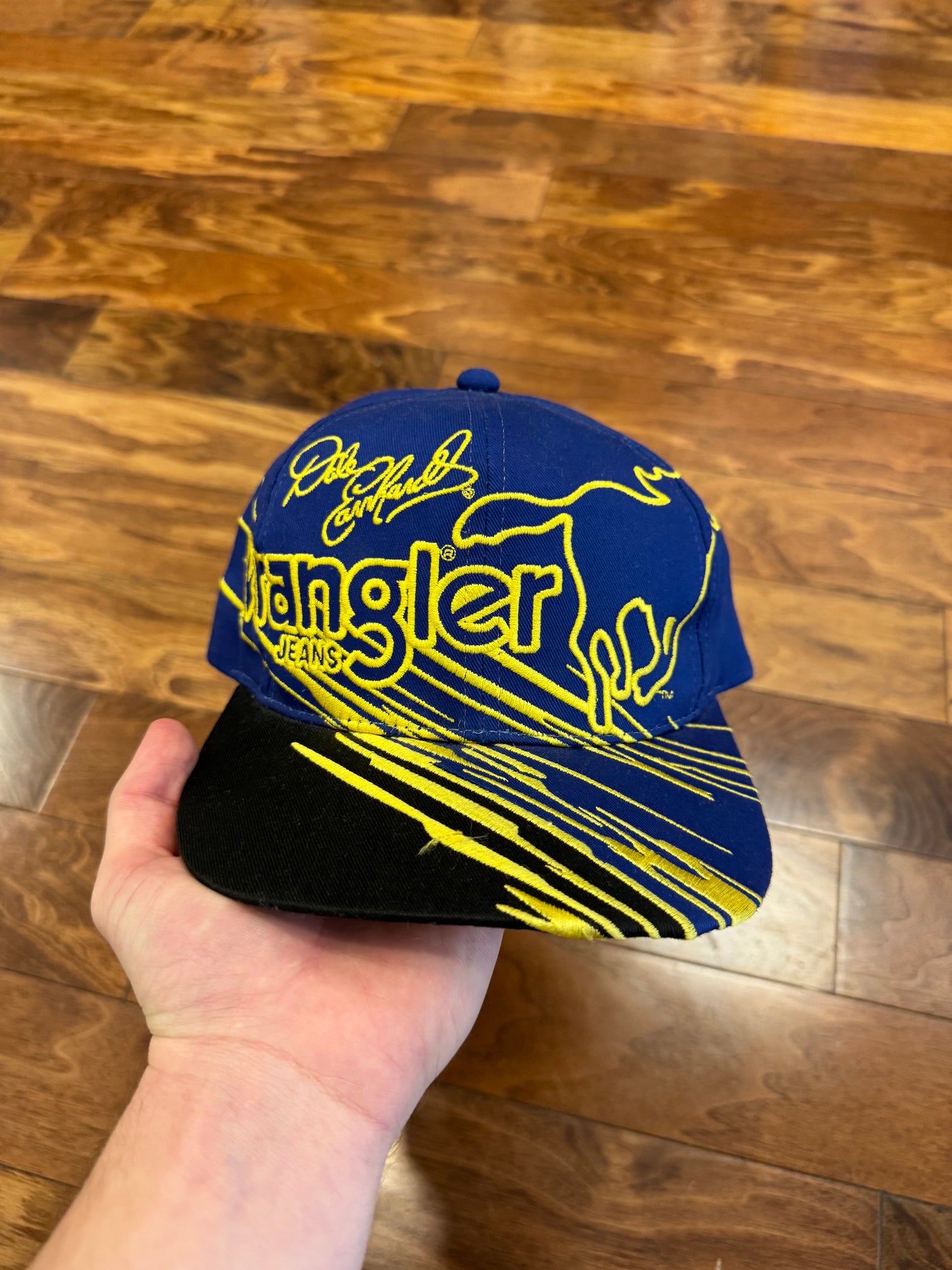 90s Dale Earnhardt Wrangler Jeans Nascar Rare Hat (OS)