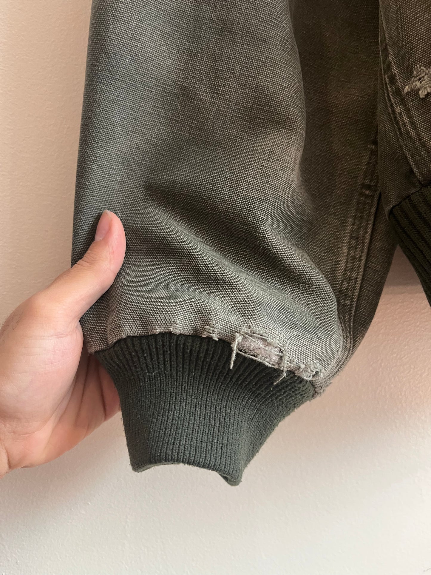 2006 Carhartt J130 Moss Green Distressed Jacket (L Tall)