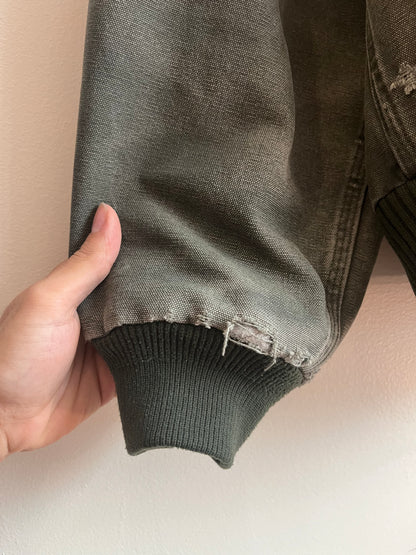2006 Carhartt J130 Moss Green Distressed Jacket (L Tall)