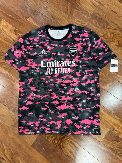 Arsenal FC Adidas Pink/Black Camo Soccer Jersey 2021-22 Kit (XL)