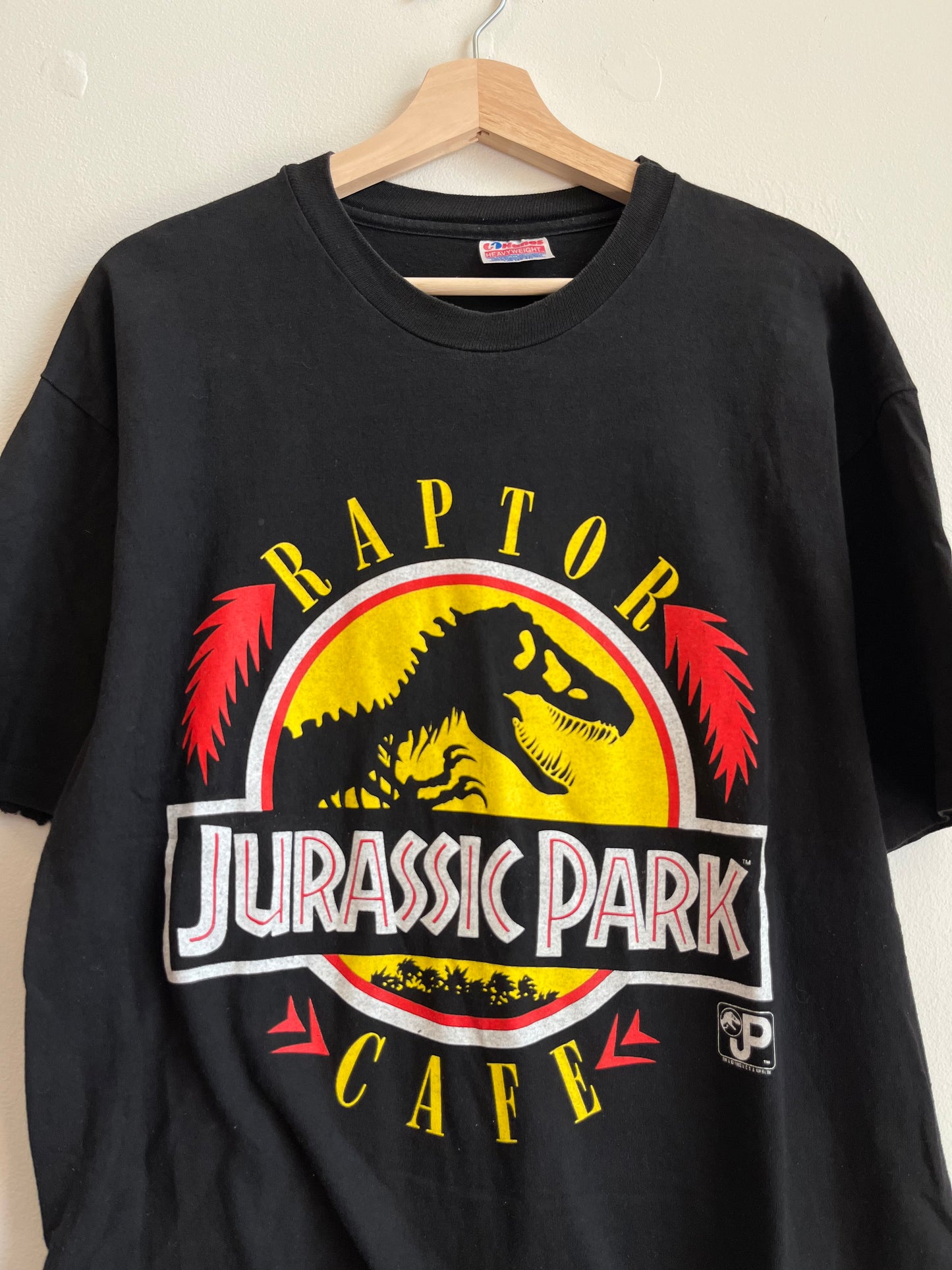 1993 Jurassic Park Raptor Cafe Distressed Tee (L)