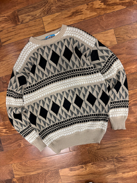 90s Woodland Trail Tan Sweater (L)