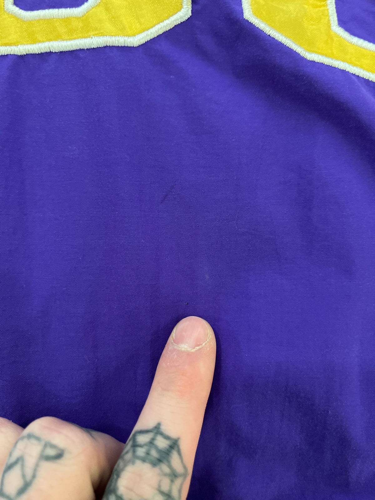 00s East Carolina Spell Out Purple Starter Windbreaker (L)