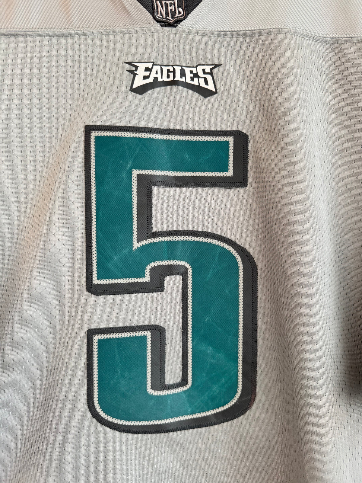 00s Philadelphia Eagles Donovan McNabb Silver Storm Collection Reebok Stitched Jersey (XL)