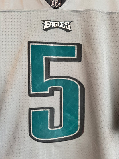 00s Philadelphia Eagles Donovan McNabb Silver Storm Collection Reebok Stitched Jersey (XL)