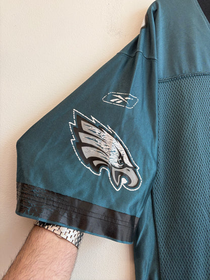 00s Philadelphia Eagles Donovan McNabb Cracked Reebok Jersey (M)