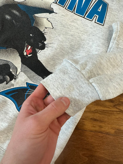 1993 Carolina Panthers Breakthrough Cat Graphic Vintage Crewneck (M)