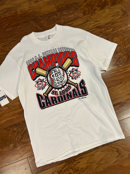 1996 St Louis Cardinals Vintage MLB Division Champs Tee (L)