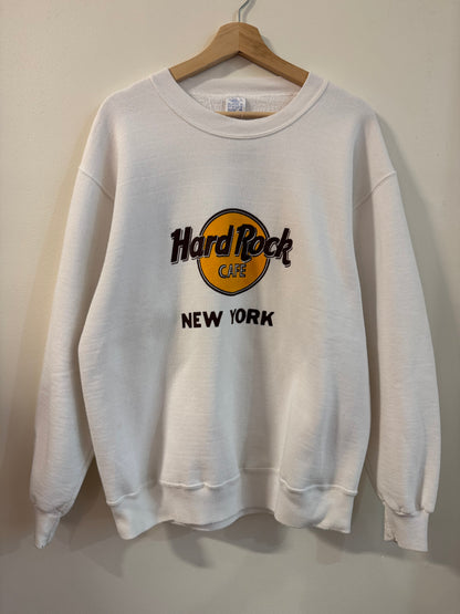 90s Hard Rock New York Cream Crewneck (XL)